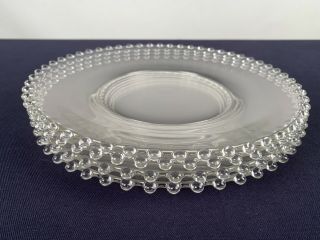 4 Vintage Imperial Candlewick Clear Glass Dinner Plates,  10 1/4 "
