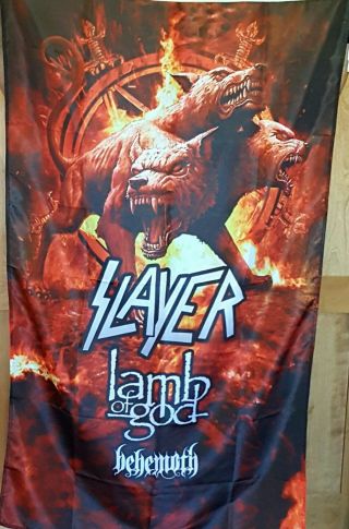 Slayer Huge 3 X 5 Ft.  Flag Banner Lamb Of God Rock Metal Man Cave Poster