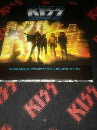 Kiss My Access 1996 Collectible Phone Card Set,  Wrapping Paper,  Rock Tag,  4items