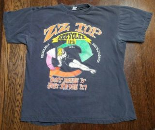 Vintage Zz Top Concert Tour Tshirt Recycler Rita 1991