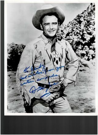 B & W Photo Of - - Dickie Jones - Child & Western Star - Signed /inscribed
