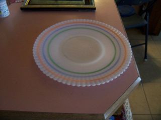 Petalware Monax Pastel Bands 10 1/2 " Salver Plate