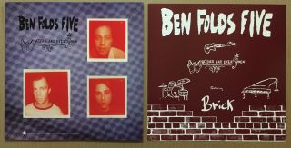 Ben Folds Five Rare 1998 Set Of 2 Double Sided Promo Poster Flat For Whatever Cd