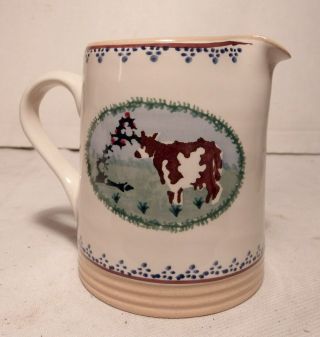 Nicholas Mosse Pottery Cylinder Jug & Mug Landscape Pattern with Cow 2