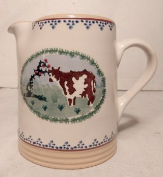 Nicholas Mosse Pottery Cylinder Jug & Mug Landscape Pattern with Cow 3