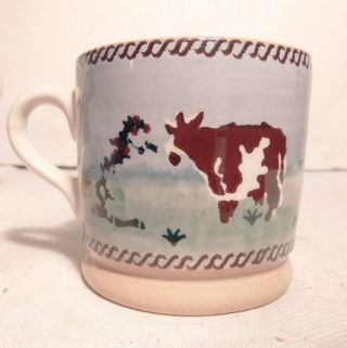 Nicholas Mosse Pottery Cylinder Jug & Mug Landscape Pattern with Cow 6