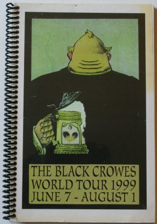 Rare 1999 Black Crowes World Tour Itinerary 8 1/2 X 6 " Book Concert Band
