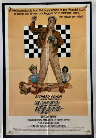 Greased Lightning Movie Poster (fine -) One Sheet 1977 Richard Pryor 607