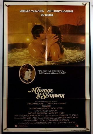 Change Of Seasons Movie Poster (fine) One Sheet 1980 Sexploitation 3002