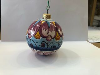 Vietri Pottery - 4 Inch christmas ornaments.  Made/Painted by hand in Italy 3
