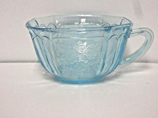 Hard To Find Blue Mayfair (open Rose) Cup / Hocking Glass Co