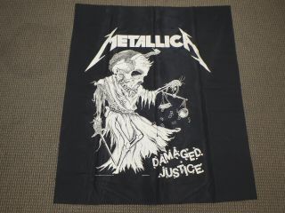 Vintage 1989 Metallica Justice Concert Tour Banner/tapestry Pushead Art