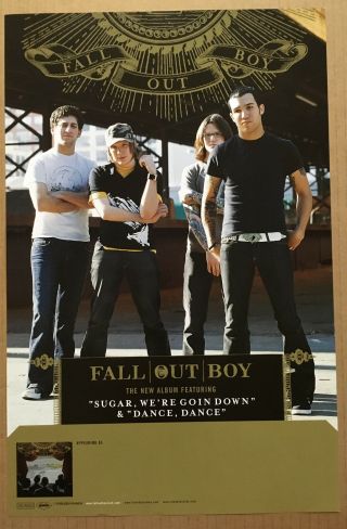 Fall Out Boy Rare 2005 Promo Tour Poster For Under Cork Cd Usa 11x17