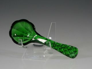 Vintage Depression Glass Forest Green Criss - Cross 4 - 1/2 Inch Ladle C.  1930