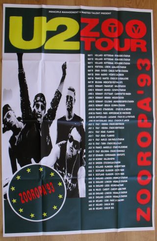 U2 U 2 Eurotour Promo Poster 60 " X40 " 