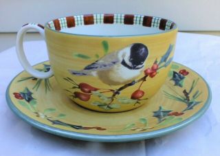 Lenox Winter Greetings Everyday Cup And Saucer Holy & Chickadee