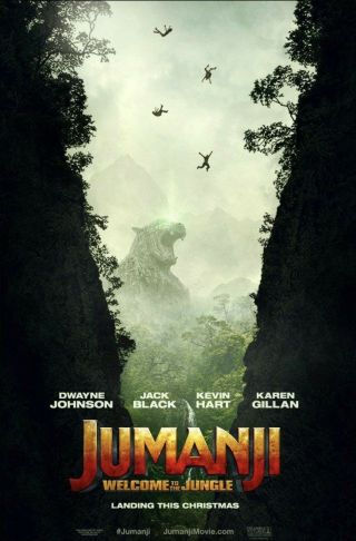Jumanji Welcome To The Jungle 27x40 2017 Ds Movie Poster Dwayne The Rock Johnson