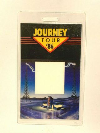 Journey Raised On Radio 1986 Tour Backstage Pass Concert Laminated Vintage Rare