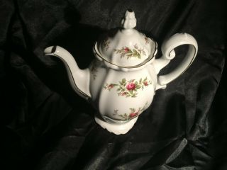 Large Traditions Fine China Johann Haviland Teapot Coffee Pot Moss Rose Pattern 3