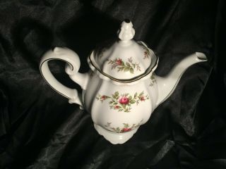 Large Traditions Fine China Johann Haviland Teapot Coffee Pot Moss Rose Pattern 5