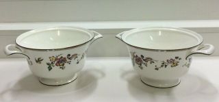Wedgwood Swallow Bone China Set Of 2 Large 11 " Vintage Serving Bowls W/ Handles