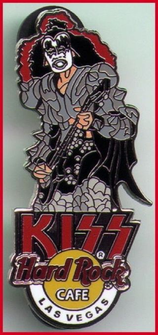 Hard Rock Cafe Las Vegas 2003 Kiss Series Pin Gene Simmons W/bass & Armor 18043