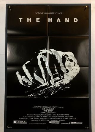Hand Movie Poster (veryfine) One Sheet 1981 Horror Sci - Fi 477