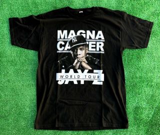 Rare Vintage Jay Z Magna Carter World Tour T - Shirt L Black 2013