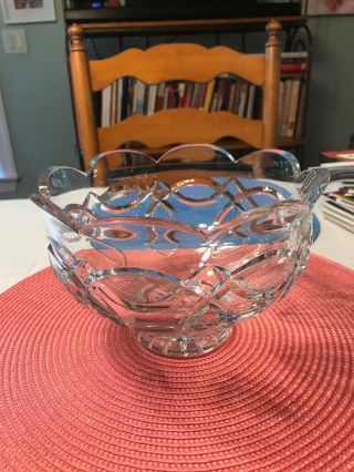 Waterford Crystal 8 “ Centerpiece Bowl - Scalloped Rim Footed Bowl -