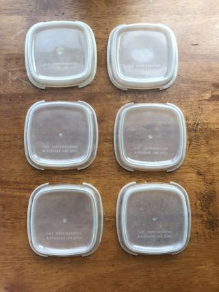 6 Corning Ware Replacement Plastic Lid Covers For P - 41 P - 43 Petite Pan Casserole
