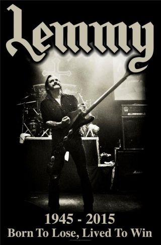 Official Licensed - Lemmy - Lived To Win Textile Poster Flag Metal Motorhead