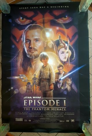 Star Wars Episode I: The Phantom Menace Version B Double - Sided 27x40 Movie.