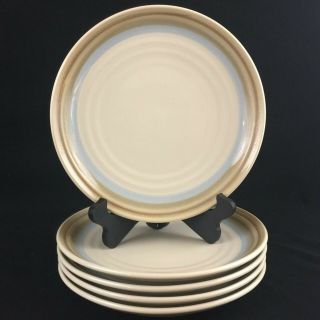 Set Of 5 Vtg Dinner Plates 10 1/4 " Noritake Stoneware Painted Desert 8603 Japan