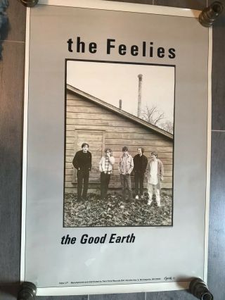 The Feelies The Good Earth 1986 Twin Tone Records Promo Poster Minty Htf Rem