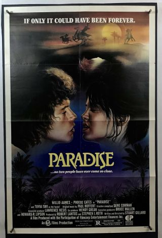 Paradise Movie Poster (verygood) One Sheet 1982 Willie Aames Phobe Cates 1373