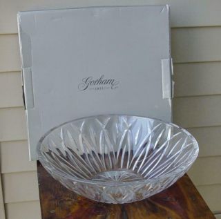 Large Gorham Glass Crystal Centerpiece Bowl And Box