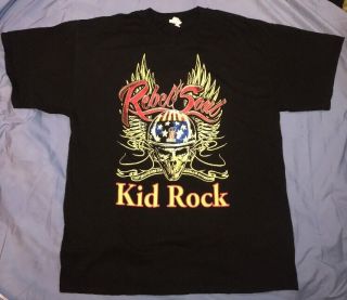 KID ROCK T - Shirt Rebel Soul Tour 2013 Harley Davidson Black Concert Tour XL 3