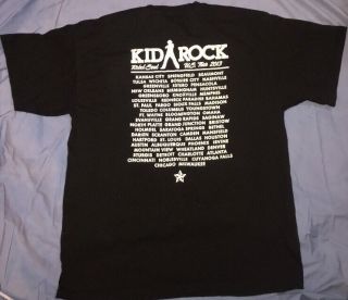 KID ROCK T - Shirt Rebel Soul Tour 2013 Harley Davidson Black Concert Tour XL 4