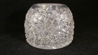 Stunning Antique American Brilliant Cut Glass Rose Bowl.  Excellnt.  Nr