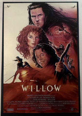 Willow Movie Poster (fair) One Sheet 1988 27x40 Val Kilmer Joanne Whalley 6382r