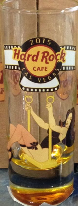 Hard Rock Cafe Las Vegas 2015 Shot Glass 4 " Sexy Avn Porn Film Exotic Girl Hot