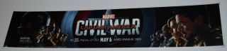Marvel Captain America Civil War Imax 3d Mylar Banner Movie Theater Poster Small