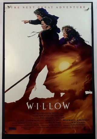 Willow Movie Poster (vg) One Sheet 1988 27x40 Val Kilmer Joanne Whalley 6381r