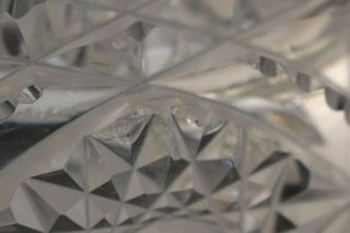 VTG American Brilliant ABP Cut Glass Bride ' s Bouquet Basket Applied Twist Handle 6