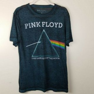 Pink Floyd Graphic Band T - Shirt Size Medium Blue Burnout Dark Side Of The Moon