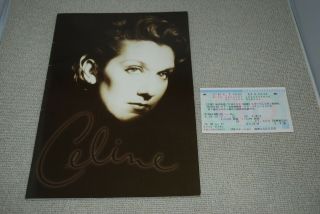 Celine Dion With Special Appearance By Taro Hakase Program 1997 W/ Ticket
