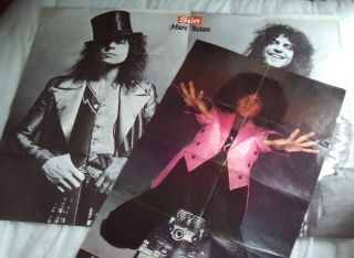 Marc Bolan / T Rex Posters 1972 (the Sun),  Tanx 1973 Film Review