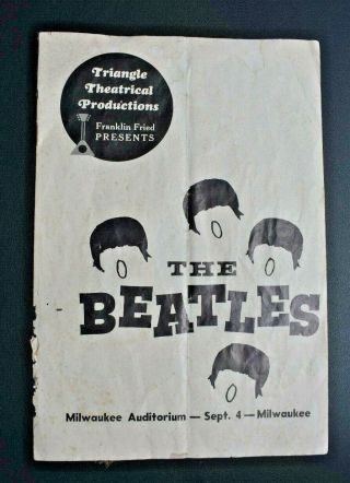Beatles Program 1964 Milwaukee Show