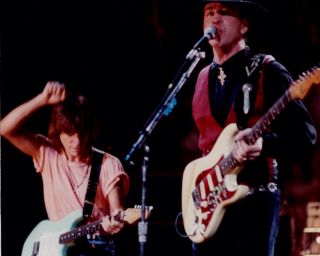 Guitar Legends Stevie Ray Vaughan & Jeff Beck Live 16x20 Photo