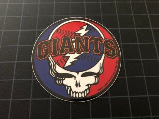 Gdm Grateful Dead Jerry Garcia San Francisco Giants Steal Your Face Sticker 1994